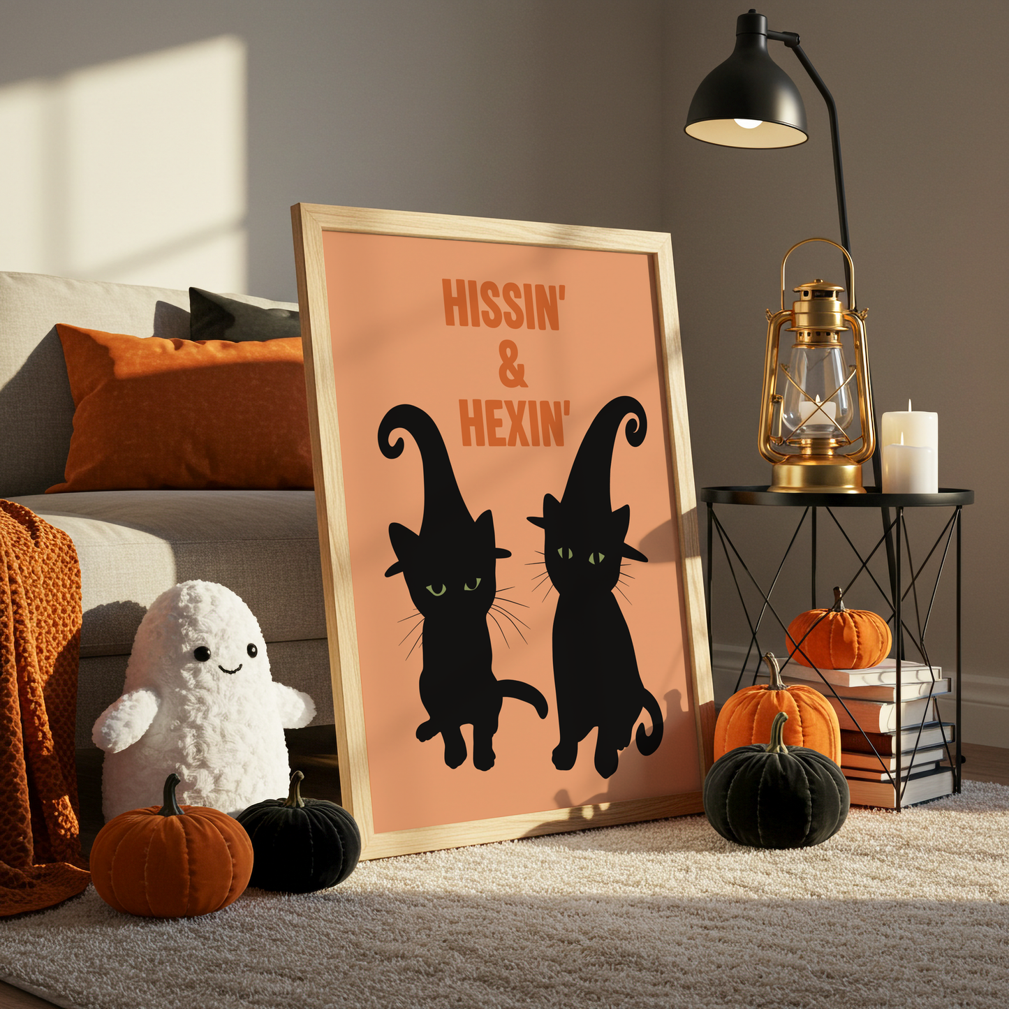 Hissin' & Hexin' Halloween Cat Print