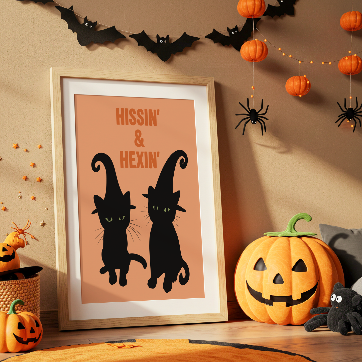 Hissin' & Hexin' Halloween Cat Print
