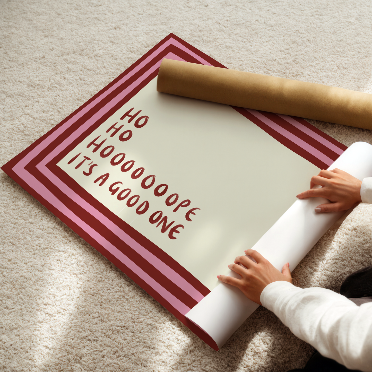 Ho Ho Hope It's a Good One Christmas Print