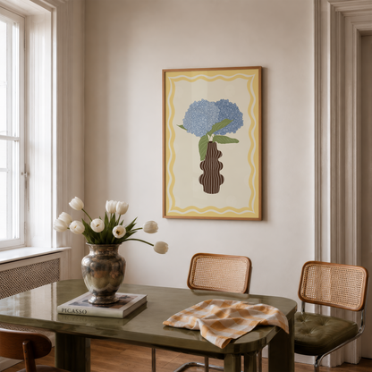 Hydrangea Vase Print