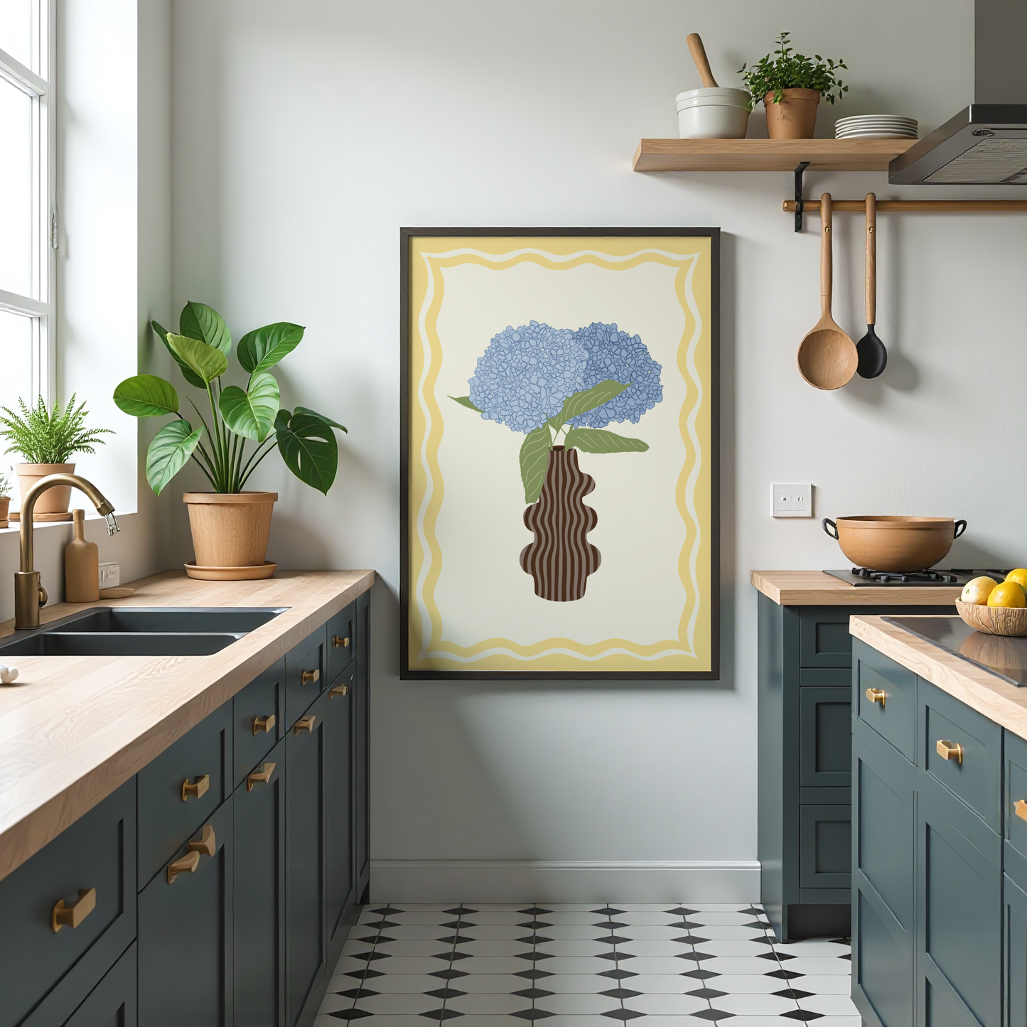 Hydrangea Vase Print