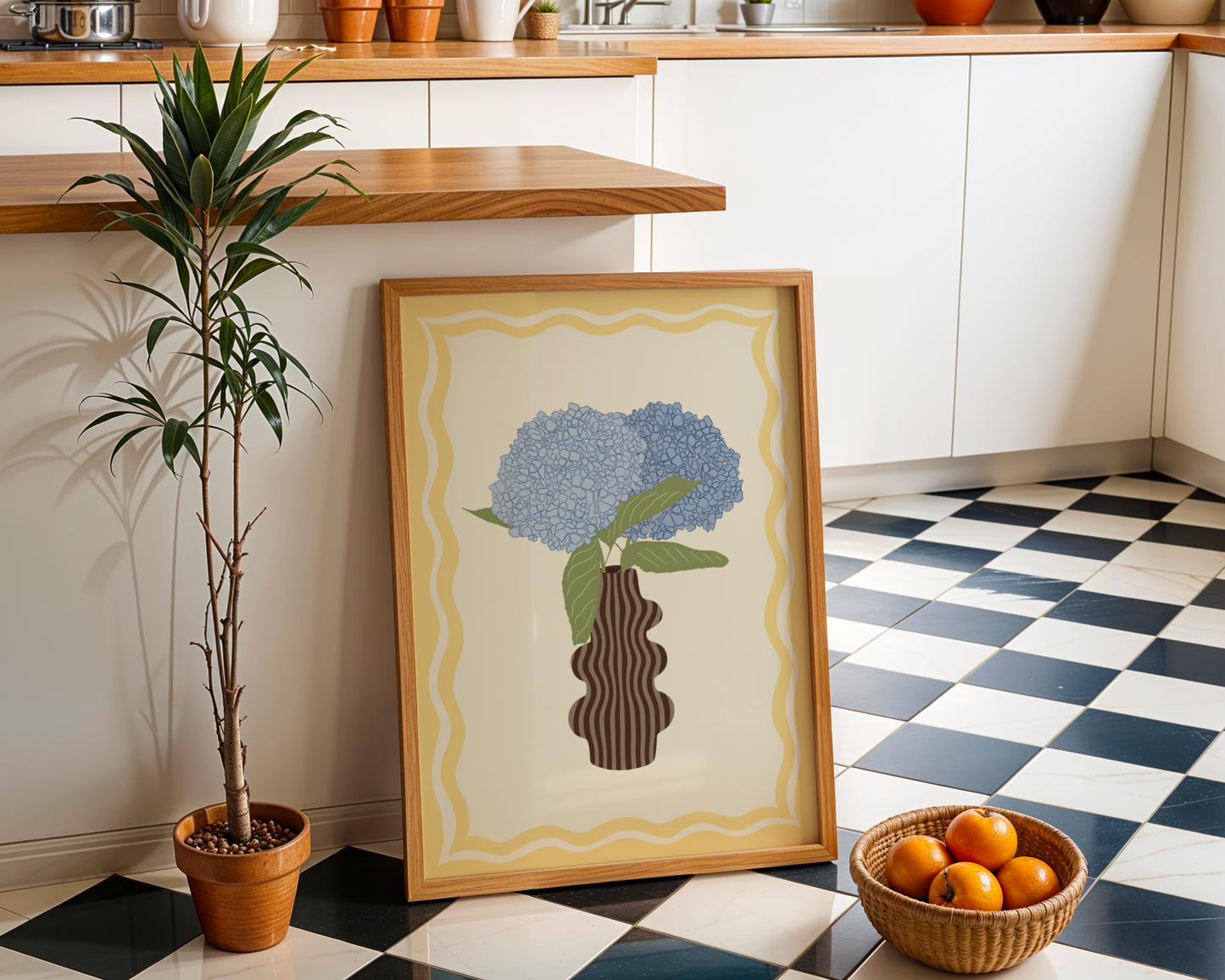 Hydrangea Vase Print