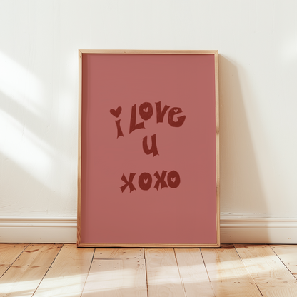 I Love U Print