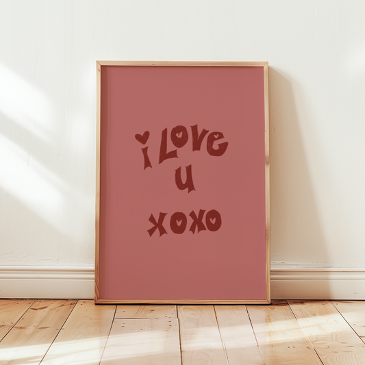 I Love U Print