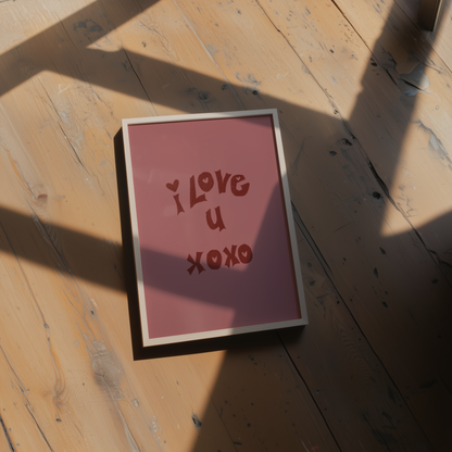 I Love U Print