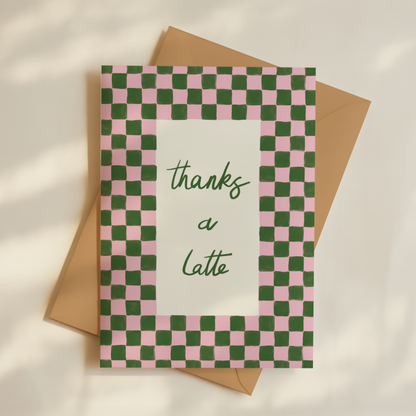 Thanks a Latte Greetings Card