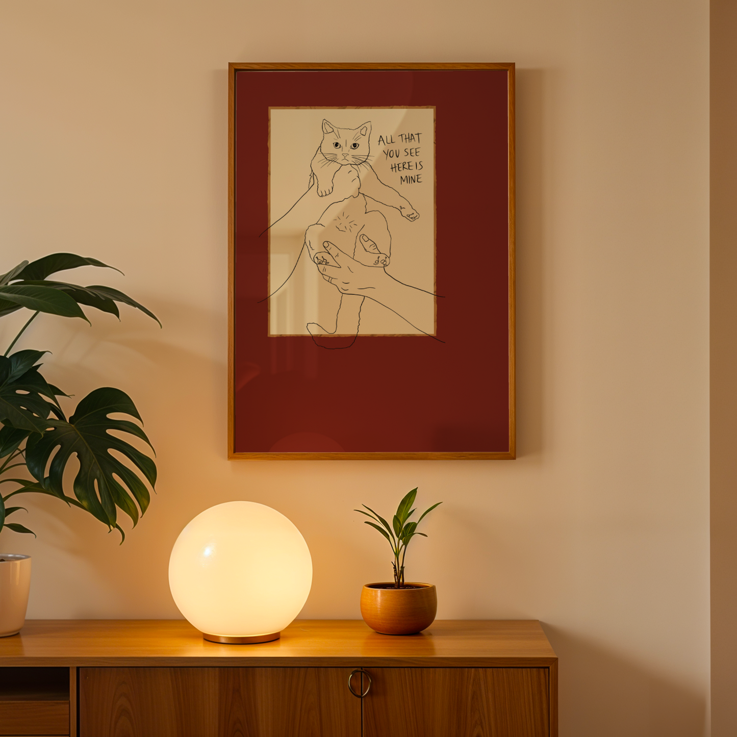 Cat Print - Everything You See Here Is Mine