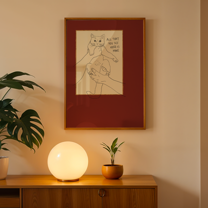 Cat Print - Everything You See Here Is Mine