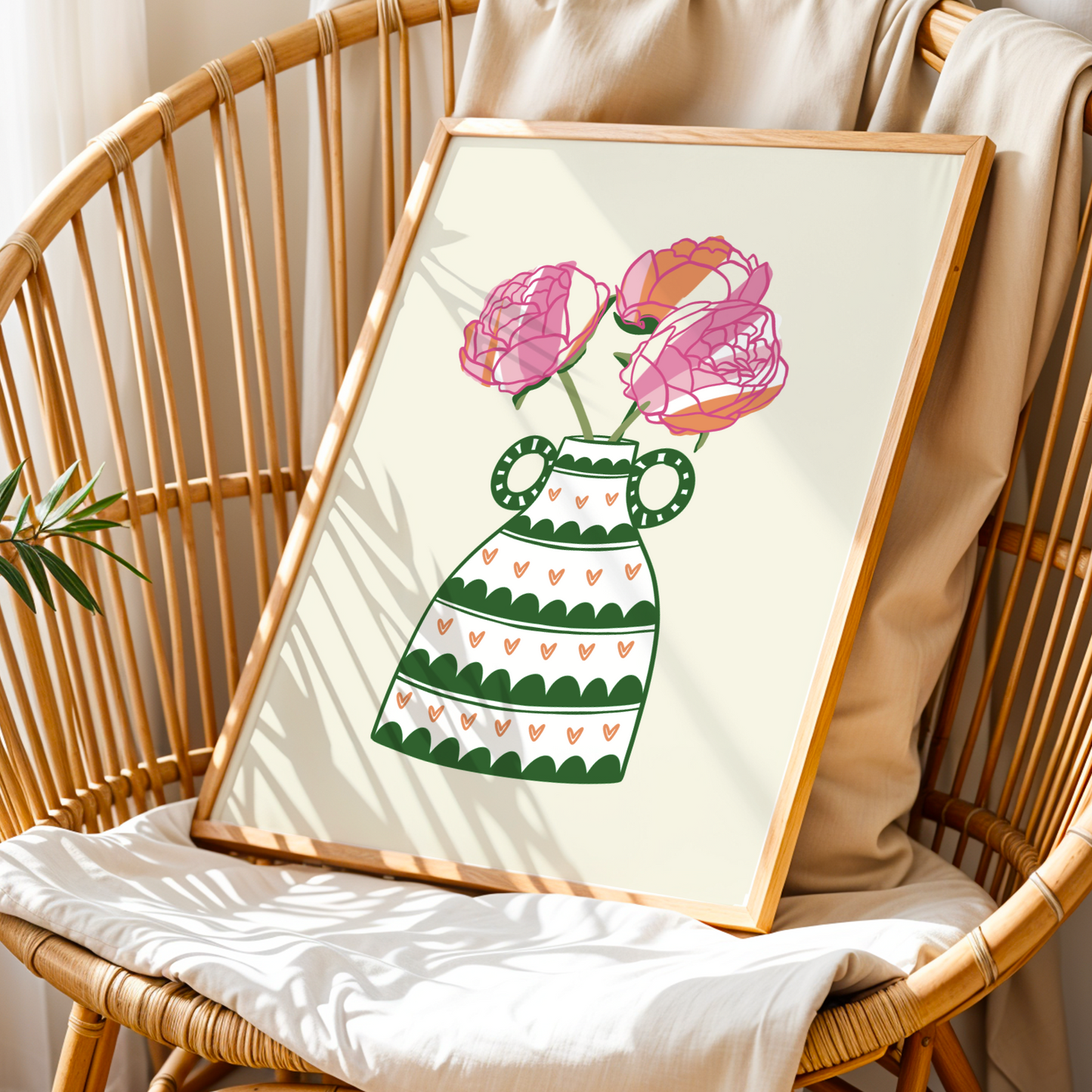Peonies Vase Print