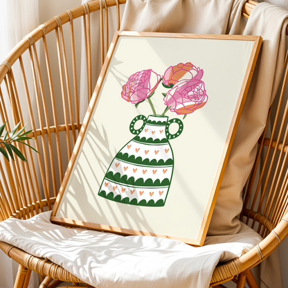 Peonies Vase Print
