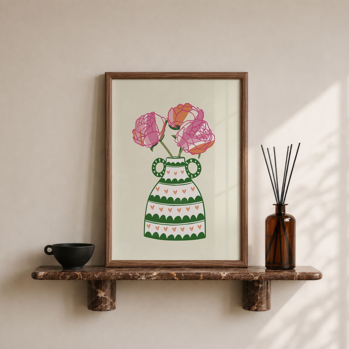 Peonies Vase Print