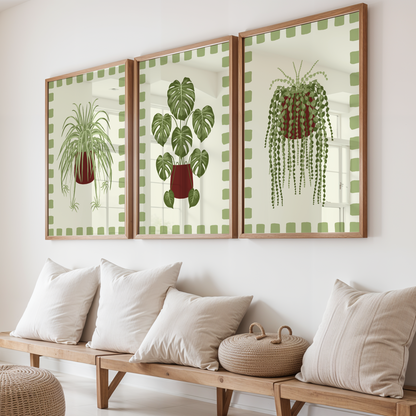 Set of 3 House Plant Print Bundle
