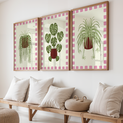 Set of 3 House Plant Print Bundle