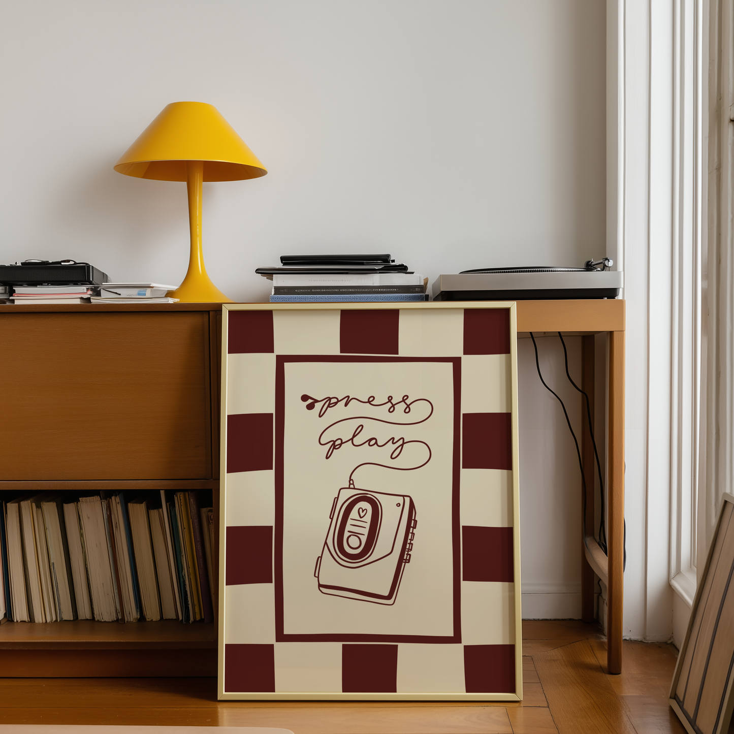 Press Play Cassette Player Print