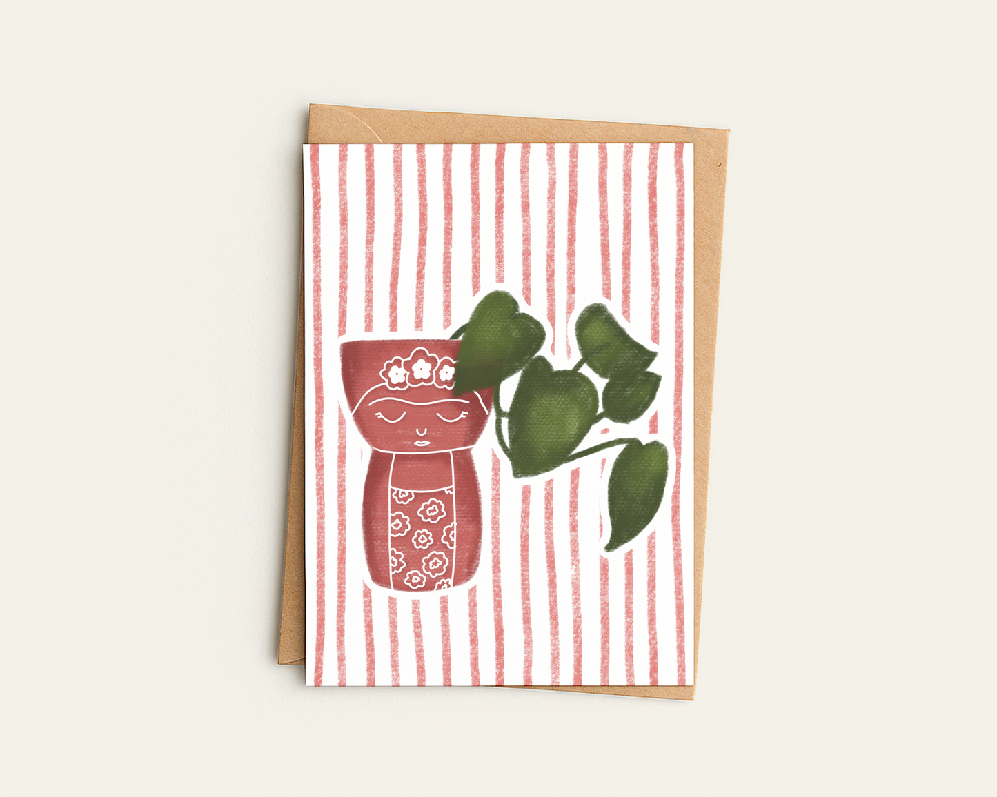 Pothos Plant Greetings Card