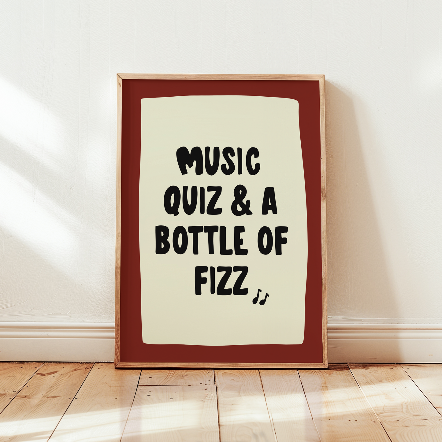 Music Quiz & a Bottle of Fizz Print