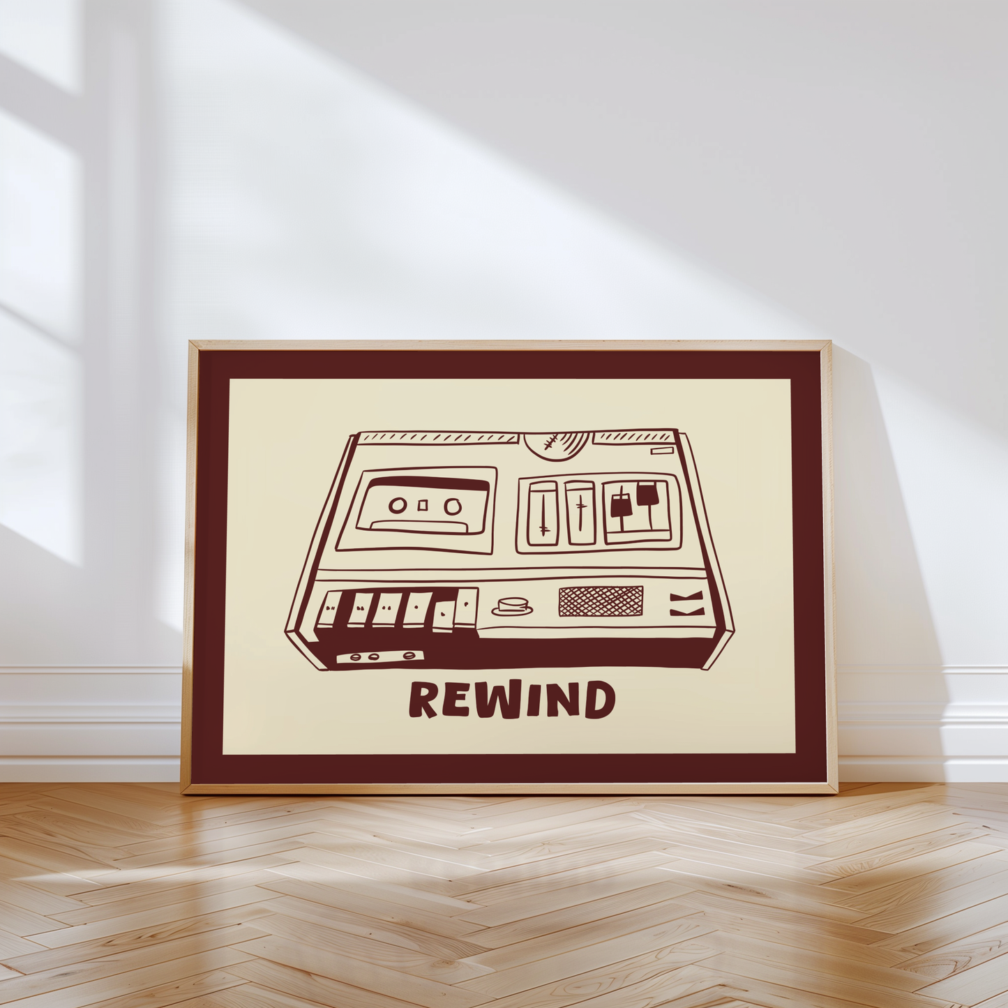 Rewind Cassette Player Print