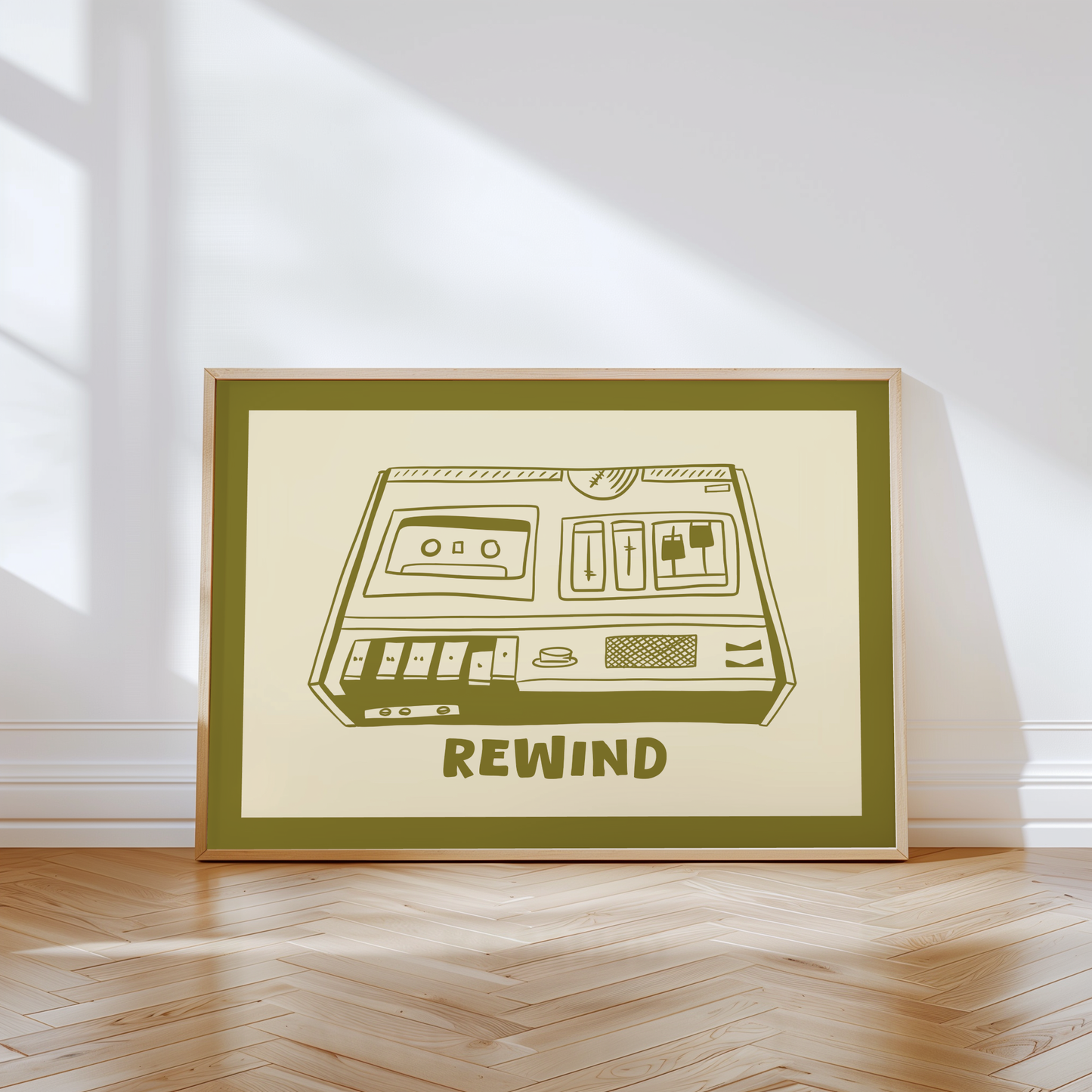 Rewind Cassette Player Print