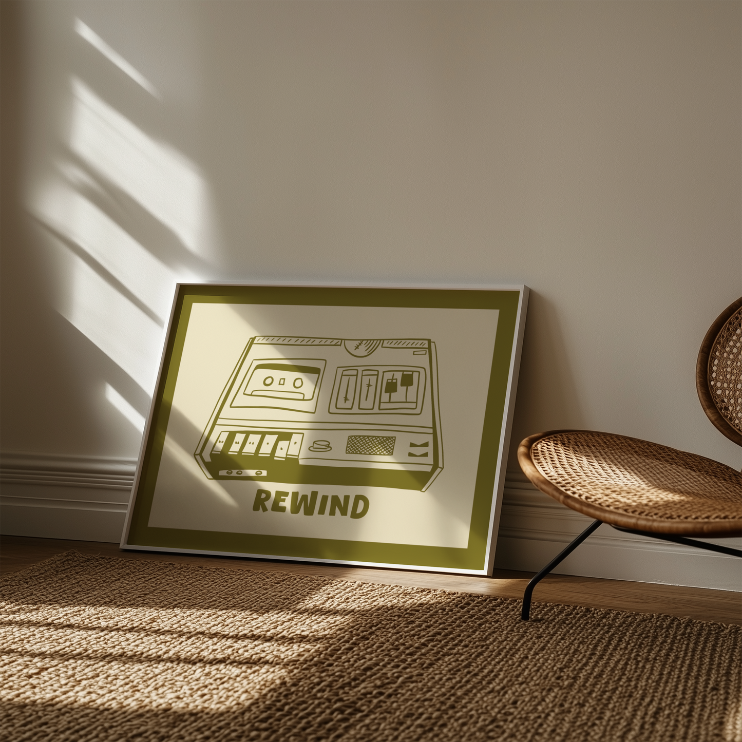 Rewind Cassette Player Print