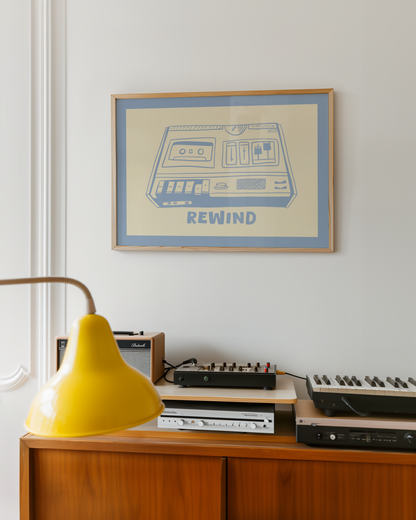 Rewind Cassette Player Print