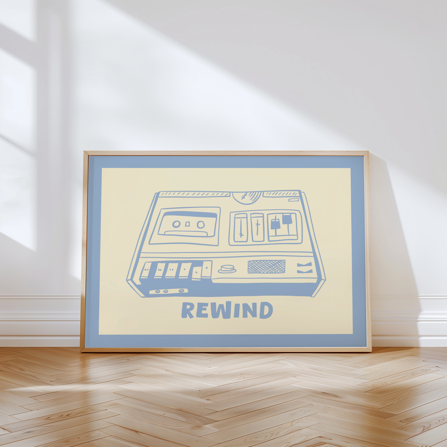 Rewind Cassette Player Print