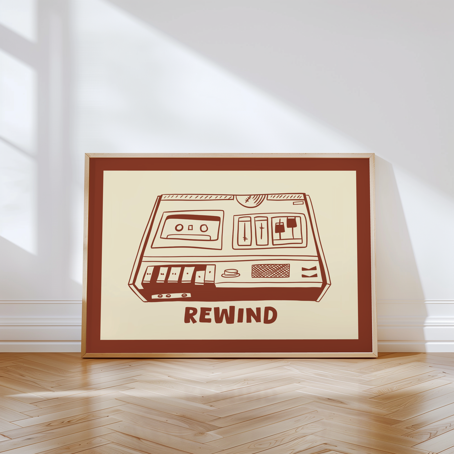 Rewind Cassette Player Print