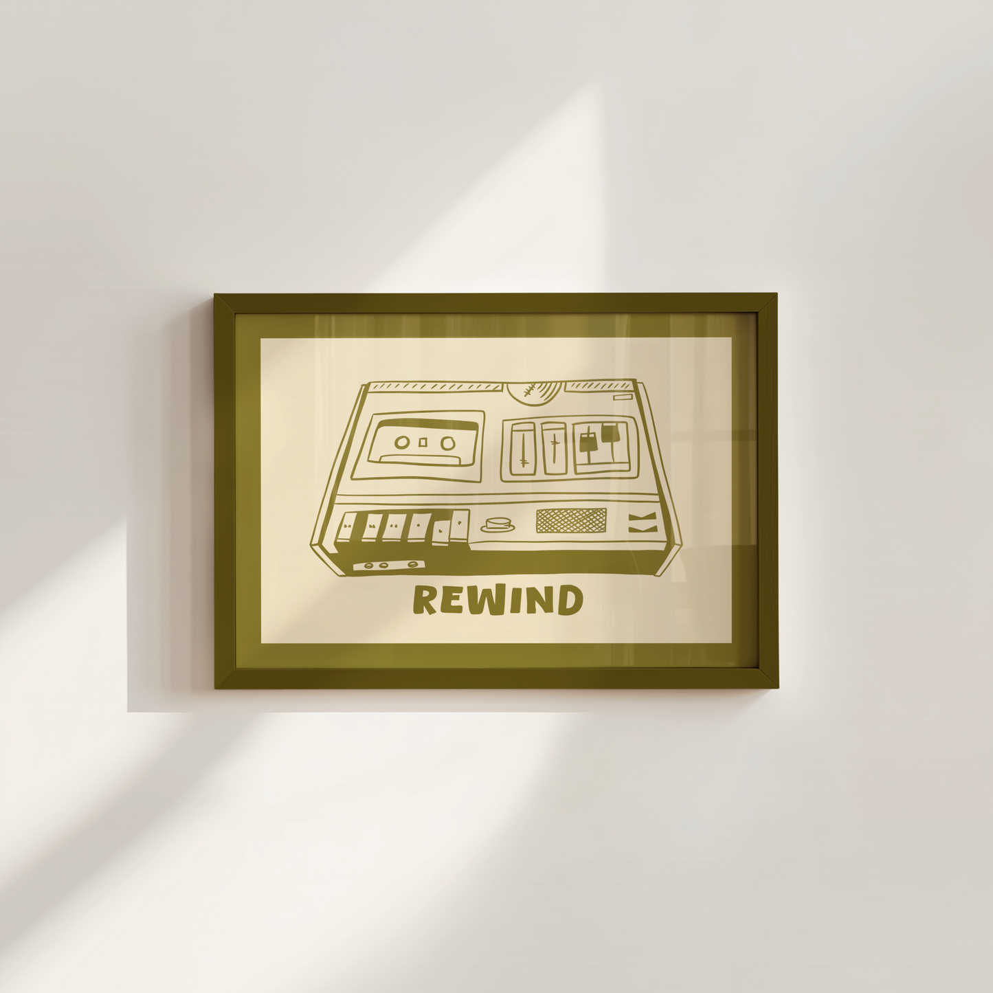 Rewind Cassette Player Print