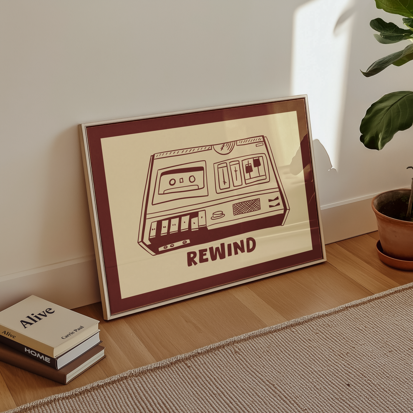 Rewind Cassette Player Print