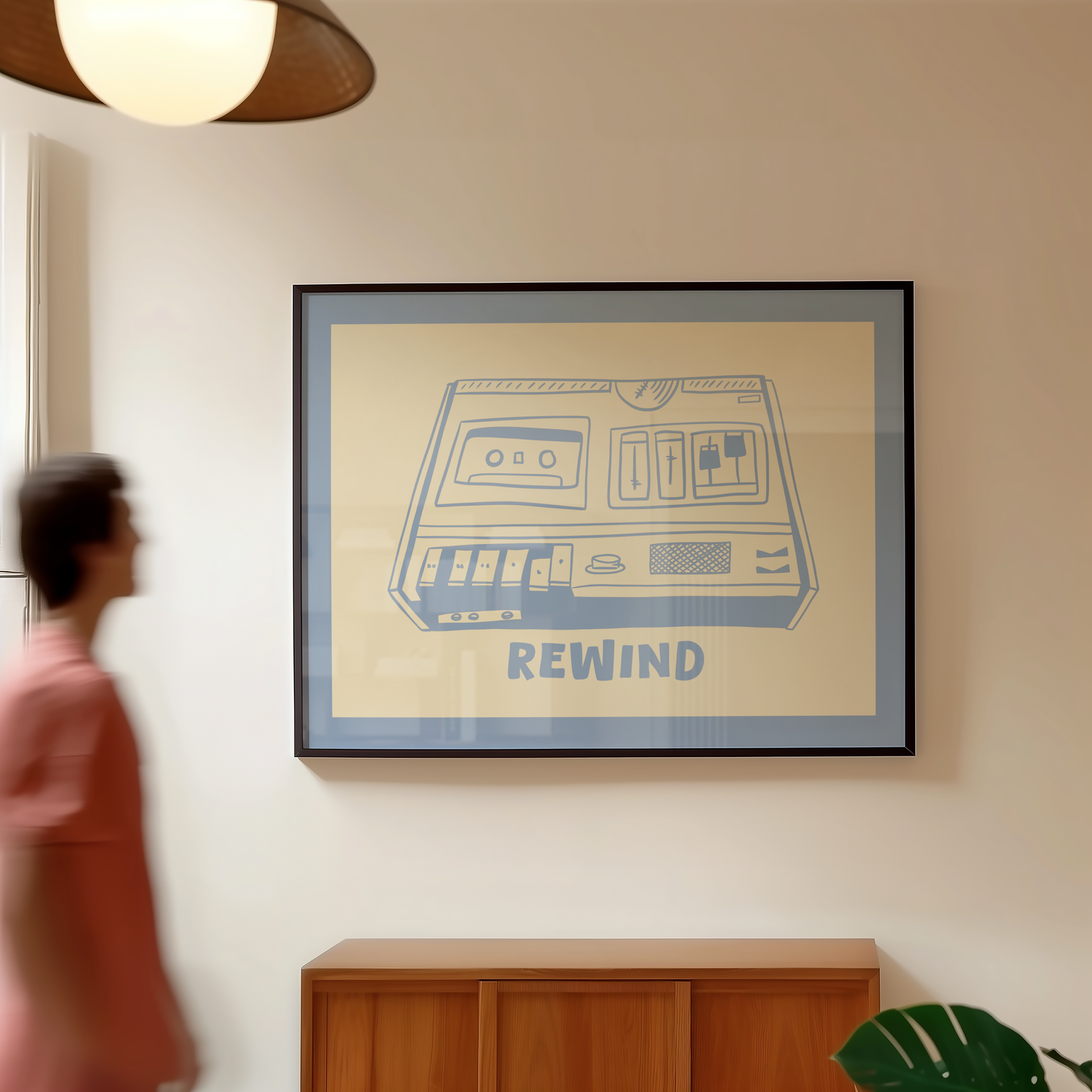Rewind Cassette Player Print