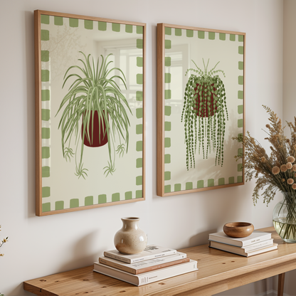Set of 2 House Plant Print Bundle