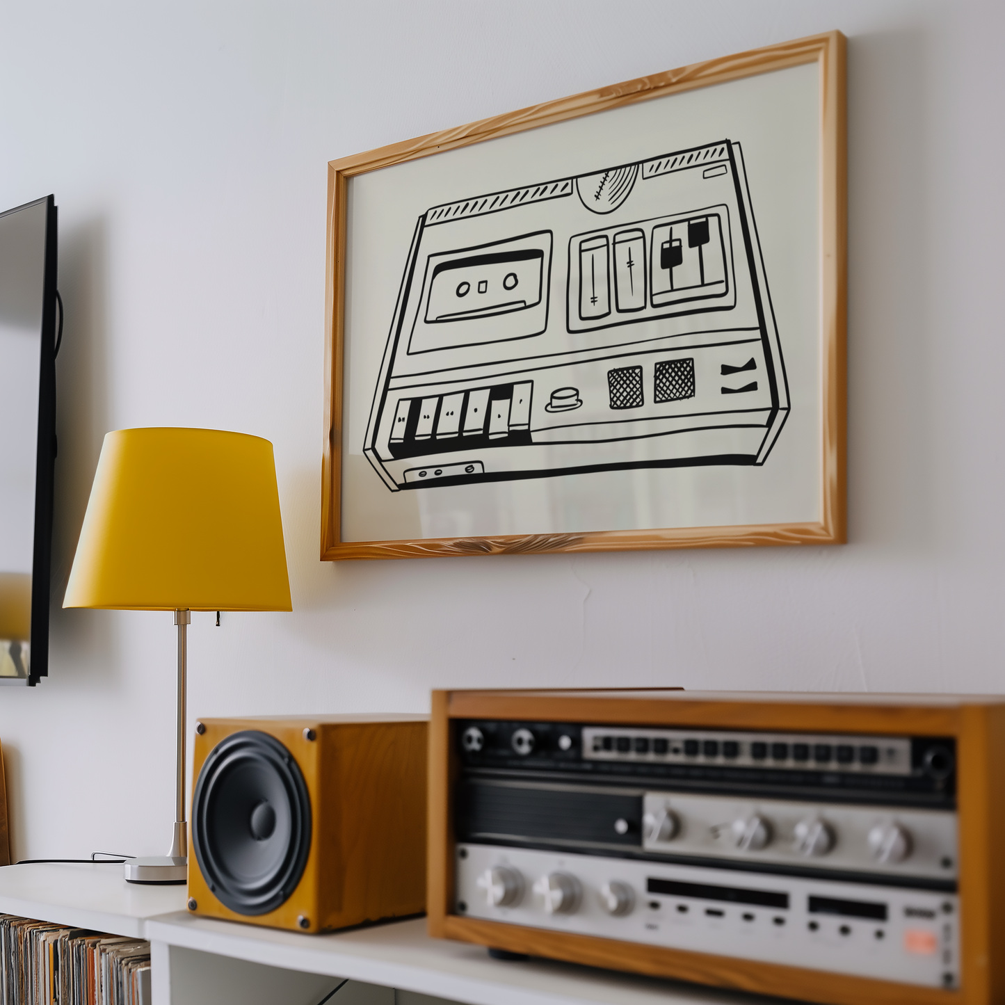 Retro Cassette Player Print