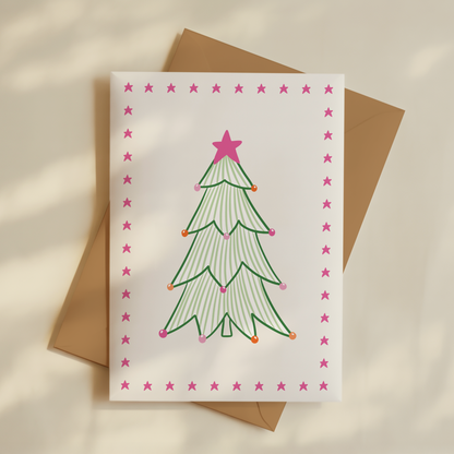 Set of 5 Christmas Cards (Blank inside & Envelope Included)