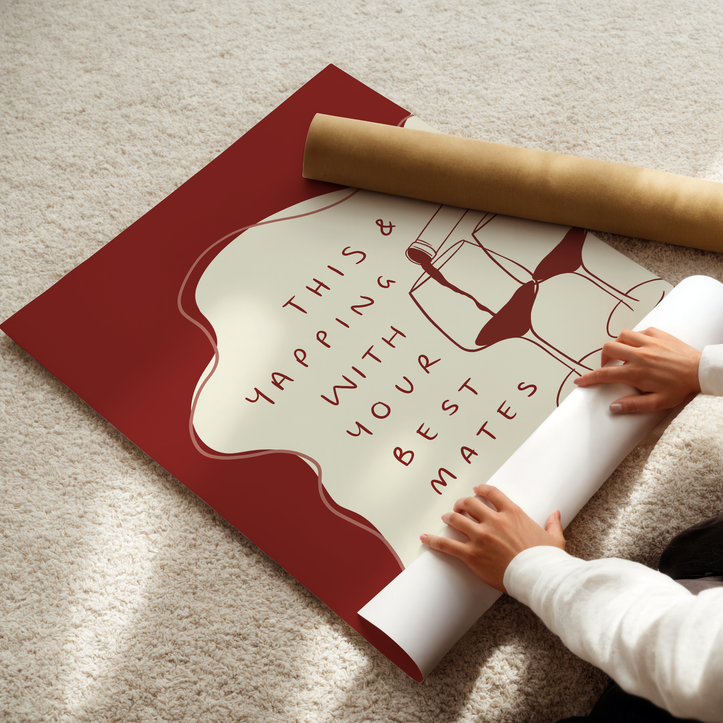 This and Yapping With Your Best Mates Wine Print