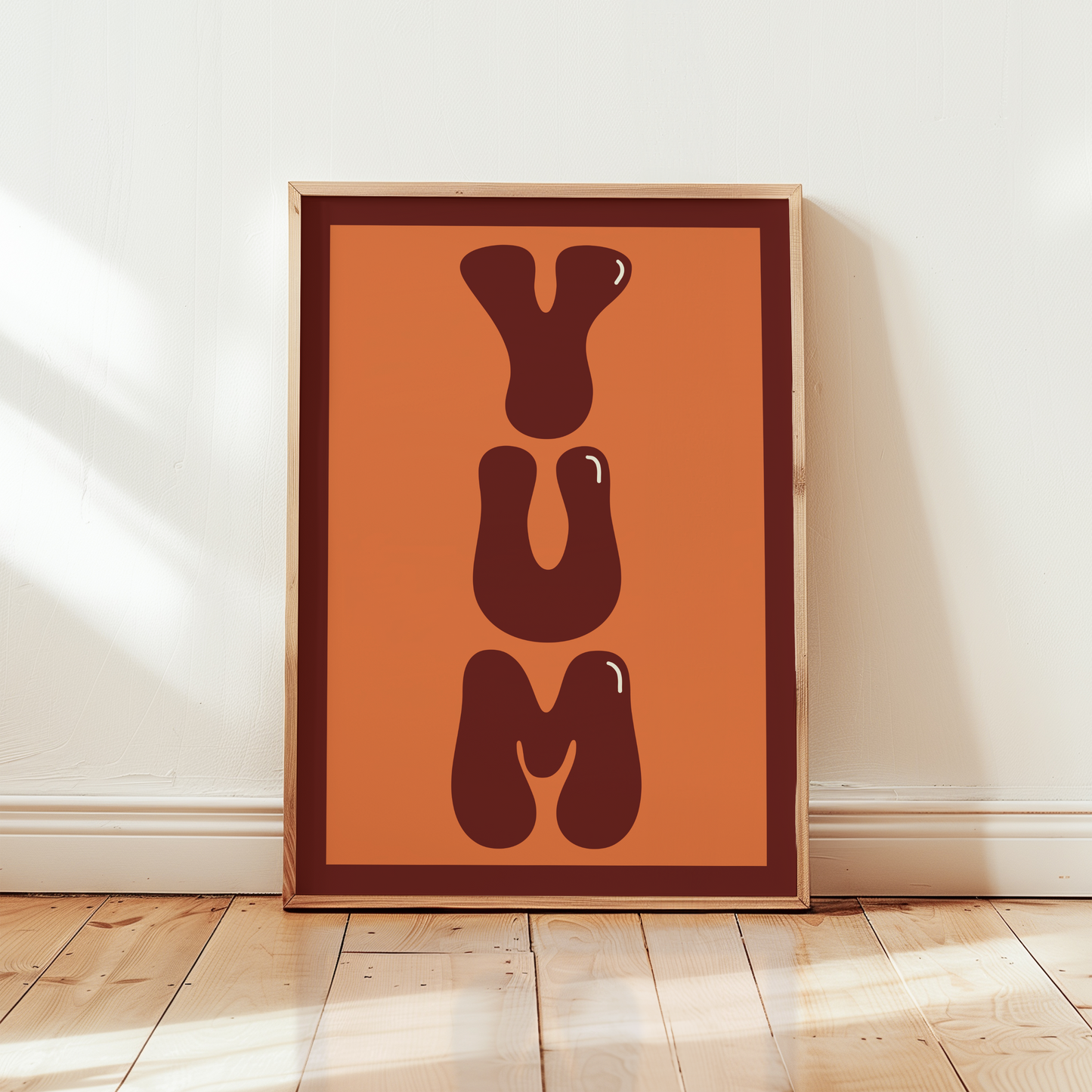 Yum Food Typography Print - Red