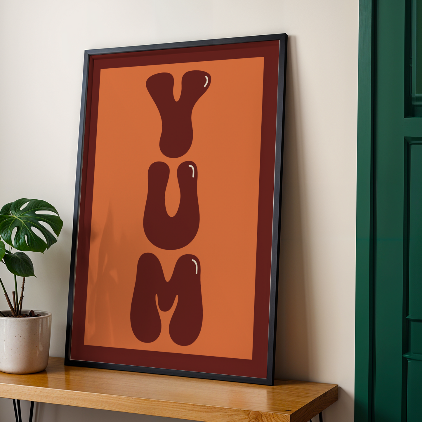 Yum Food Typography Print - Red
