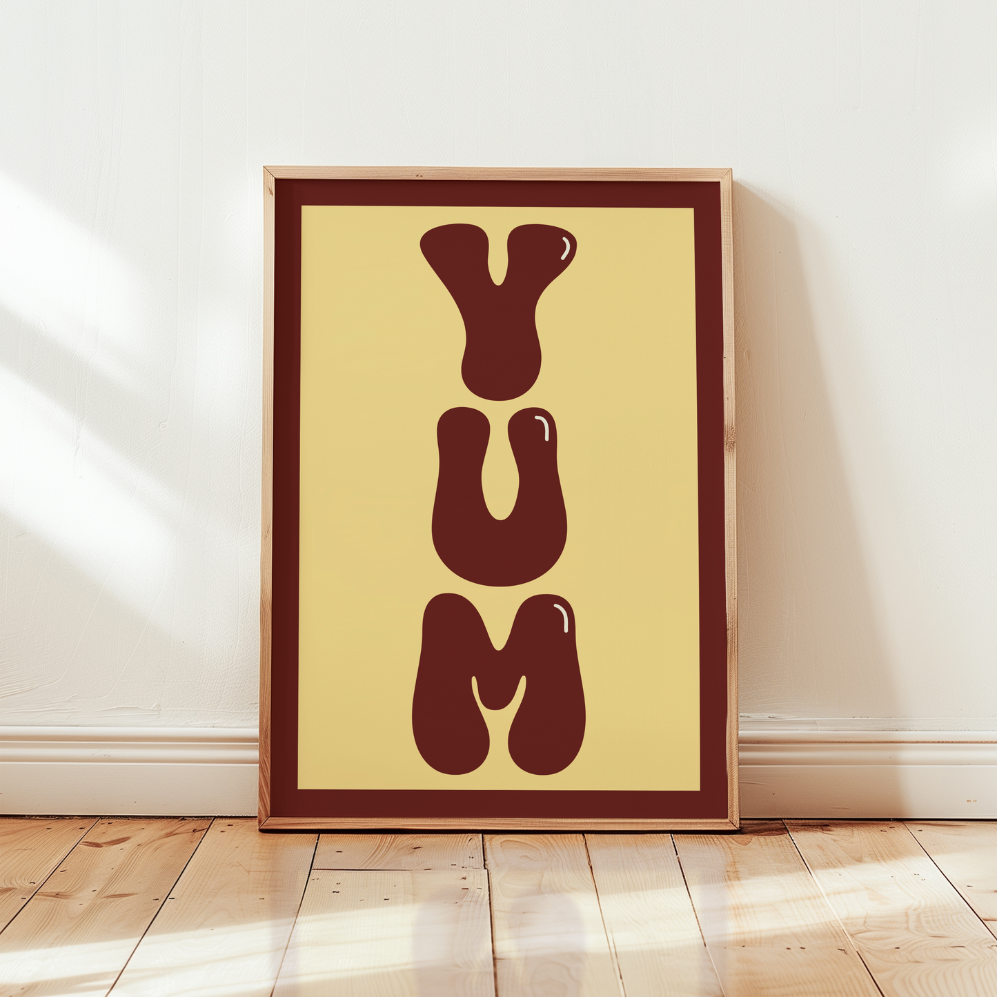 Yum Food Typography Print - Red